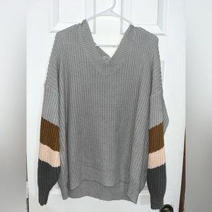 Knitted Balloon Sleeve Sweater